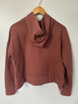 Women's FLX Cropped Pullover Hoodie Brown Size M thumbnail 3