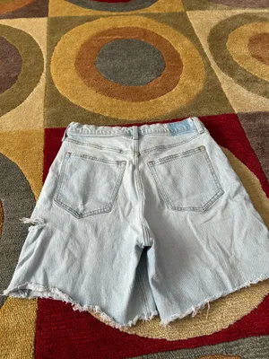 Abercrombie & Fitch Curve Love The 7” Dad Short High Rise Jean Shorts Size 29 thumbnail 4