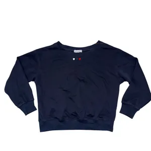 Aelfric Eden Navy Blue Sweatshirt Hearts Detail Crewneck Long Sleeve Women's Sz M thumbnail 2