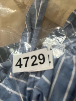 American Eagle Blue White Stripe Poplin Peplum Top Small 100% Cotton Coastal thumbnail 7