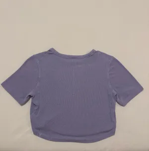 Lululemon Hold Tight Cropped T-Shirt Lilac Smoke, Size 4 thumbnail 3