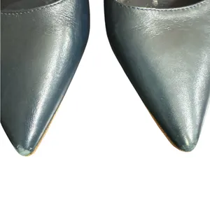 Tory Burch Blue Leather Pointed Toe Kitten Heel with Bow Detailing thumbnail 7