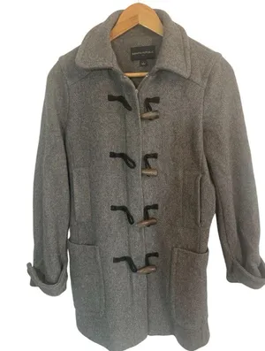 Banana Republic Wool Coat Ladies Sz Small Grey 2010 thumbnail 2