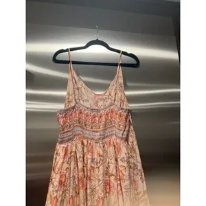 Cori Lane Womens Peach Pink Ruffle Sleeve V-Neck Floral Maxi Dress Size 2XL thumbnail 4
