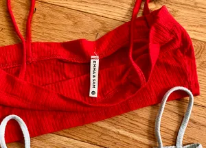 Emma & Sam Red Tiny Spaghetti Strap Top thumbnail 7