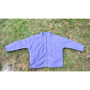 Amuse Society Quilted Snap Front Jacket Periwinkle Blue Palm‎ Tree Logo L/XL thumbnail 7