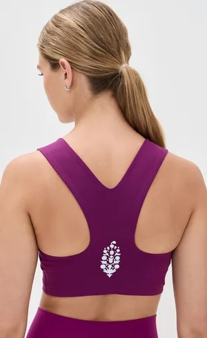 FREE PEOPLE MOVEMENT Win Win Racerback Bra in Deep Mulberry Size Medium thumbnail 2
