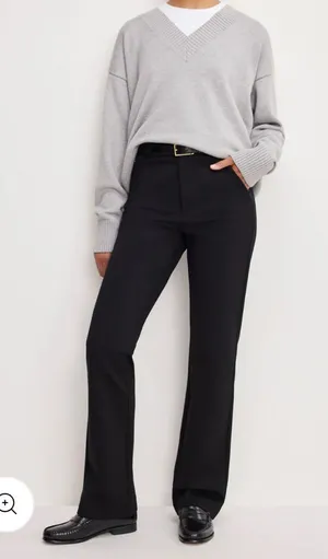Good American Soft Stretch Ponte Straight Trousers thumbnail 1