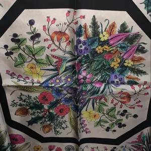 NWT Gucci Silk Scarf with Floral Print thumbnail 10