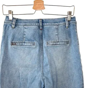 Alice + Olivia Mid Rise Ankle Distressed Coin Pocket Raw Edge Denim Jeans Size 3 thumbnail 6