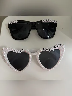 'Just Engaged' Sunglasses Black thumbnail 2