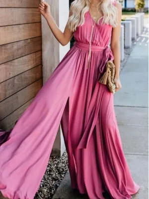 Vici Rose Pink DIANA SLEEVELESS MAXI DRESS thumbnail 1