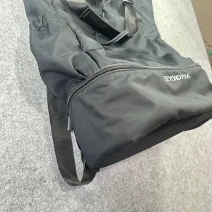 Beyond Yoga Black Nylon Drawstring‎ Backpack Gym Bag with Shoe Compartment thumbnail 5