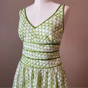CATO | Green Polka Dot Midi Dress Sz 14 thumbnail 4