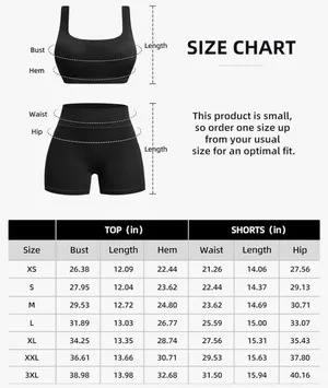 Workout Set for Women 2 Piece Ribbed Seamless High Waist Crop Top & Shorts thumbnail 4