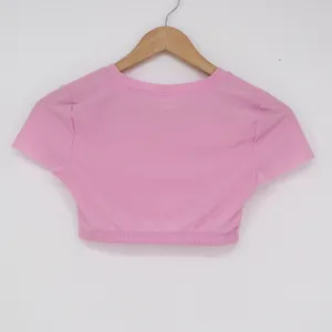 Aerie Smoothez Pink Short Sleeve Crop Top Small Activewear Crew Neck thumbnail 5
