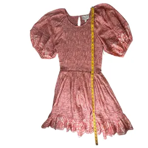 NEW Cleobella Mina Mini Dress Camala Floral Large Pink Smocked Organic Cotton‎ thumbnail 10