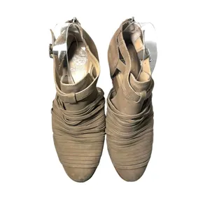 Vince Camuto Women's Sz 7.5 Pamelle Boot Tan Taupe Nubuck Sliced Leather Cutouts thumbnail 5