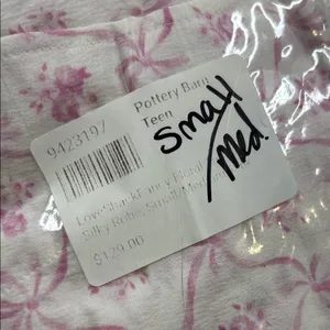 LoveShackFancy Floral Trellis Silky Robe Pink Sash Belt Pockets Small Medium NEW thumbnail 5