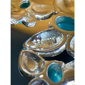 Genuine Sleeping Beauty Turquoise Butterfly Ring Size 9 thumbnail 5