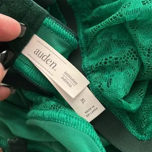 AUDEN XL intimate sleepwear lingerie green underwire padded adjustable straps thumbnail 7