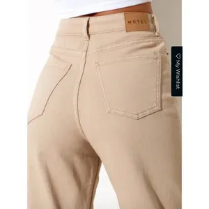 Motel Rocks Straight Leg Jeans In Winter Sandwash‎ Knit Argyle Tan Size XS thumbnail 4