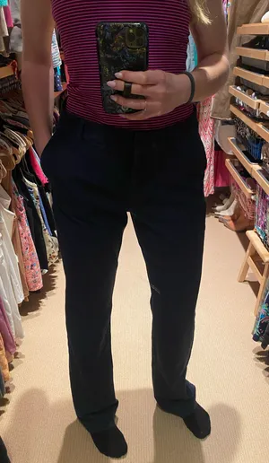 Express Dress Pants Denim editor boot mid rise thumbnail 3