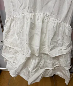 ZARA White Tiered Mini Dress thumbnail 4