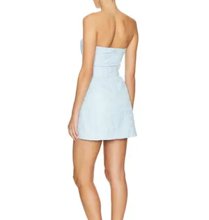 Fae Dress in Baby Blue Amanda Uprichard thumbnail 3
