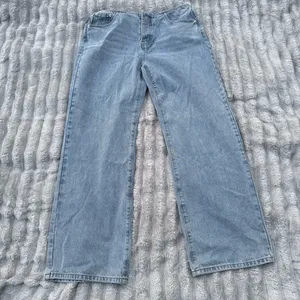 Edikted Wide Leg Jeans Women’s L Light Wash High Rise Button Fly Denim thumbnail 3