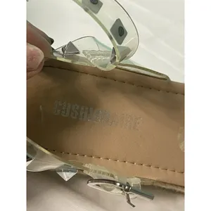 Cushionaire Sandal Womens 9M Clear Slip On Ankle Strap Toe‎ Casual Comfort bin1 thumbnail 7