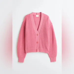 H&M RIB-KNIT CARDIGAN in Pink - Size: XS thumbnail 2