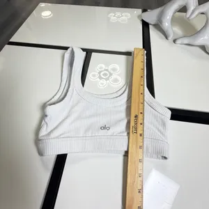 🤍 Alo Yoga Ribbed Wellness Bra - White | Size XS thumbnail 9