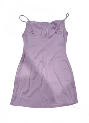 Urban Outfitters Lilac Satin Cowl Neck Slip Mini Dress thumbnail 3