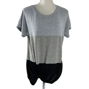 Yidarton Color Block Twist Short Sleeve Top Large thumbnail 2