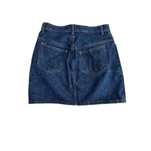 John Galt Brandy‎ Melville Dark Wash Denim Mini Skirt Button Fly Size Medium thumbnail 2