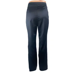 Aritzia Ten by Babaton Women's Black Satin Straight Leg Trousers Dress Pants 10 thumbnail 2