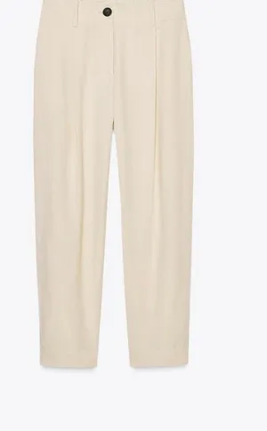 Zara women’s pleaded elastic waist pants thumbnail 1