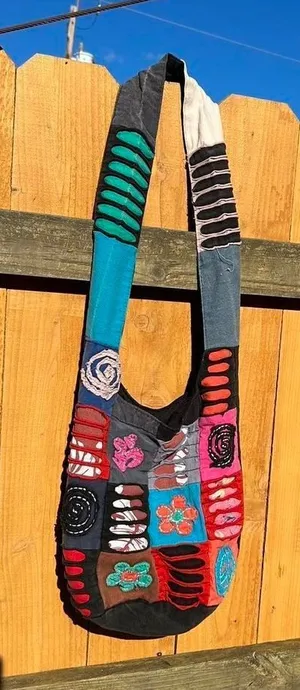 Cross body shoulder bag hippy‎ spring summer whimsy thumbnail 1