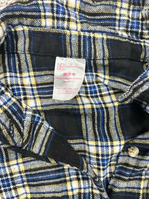 No Boundaries Black, Blue, and Yellow Flannel thumbnail 2