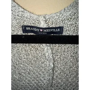 Brandy Melville Grey Marled Open Front Oversized Cardigan Sweater One Size Layer thumbnail 4