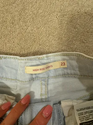 Levi's High Rise Bleach Wash Jean Shorts thumbnail 3
