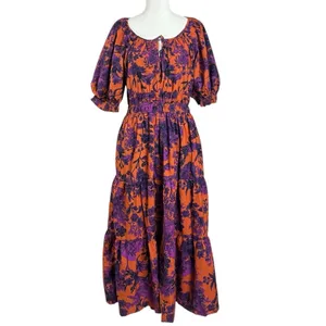 Anthropologie The Somerset Maxi Dress: Puff-Sleeve Edition Size Medium Floral thumbnail 9