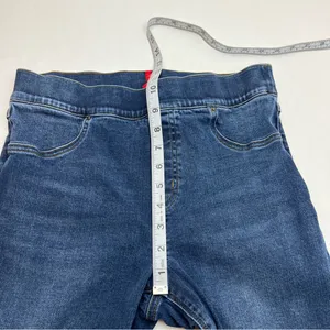 Spanx Skinny Jean Womens Large Blue Distressed Pull-on‎ Stretch Blue Denim thumbnail 8