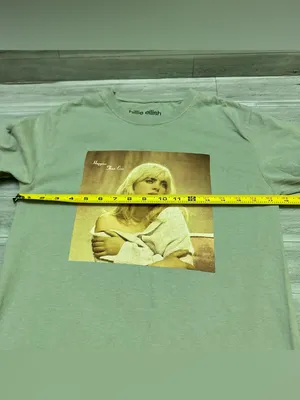 Billie Eilish Graphic Tee in Light Sage Green S thumbnail 5