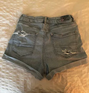 American Eagle Stretch Curvy Ripped Denim Mom Short thumbnail 2