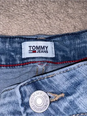 Tommy Hilfiger Light Blue Distressed Denim Mini Skirt thumbnail 3