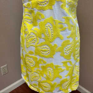 Maeve by Anthropologie NWT Yellow Embroidered Lace Mini Dress Size 6 thumbnail 4
