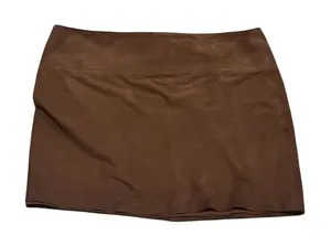 Alice + Olivia Skirt Womens Size 8 Brown Mini Back Zip Solid Minimalist thumbnail 1