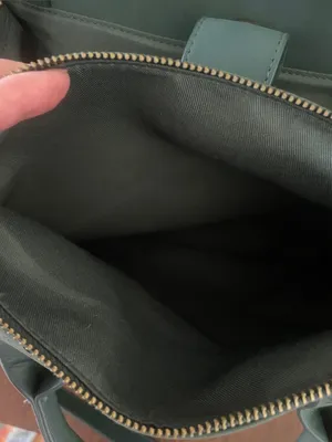 Universal Threads Dark Green suede tote Bag -like new with handles and strap thumbnail 4